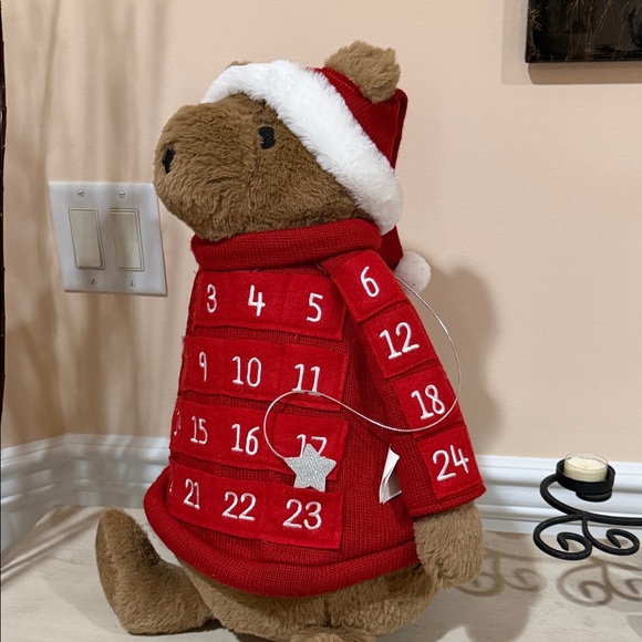 Red Advent Calendar Teddy Bear from Macys